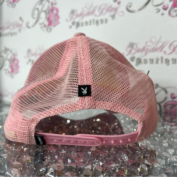 Playboy hat Pink Baseball Cap logo embroidered bunny rabbit head